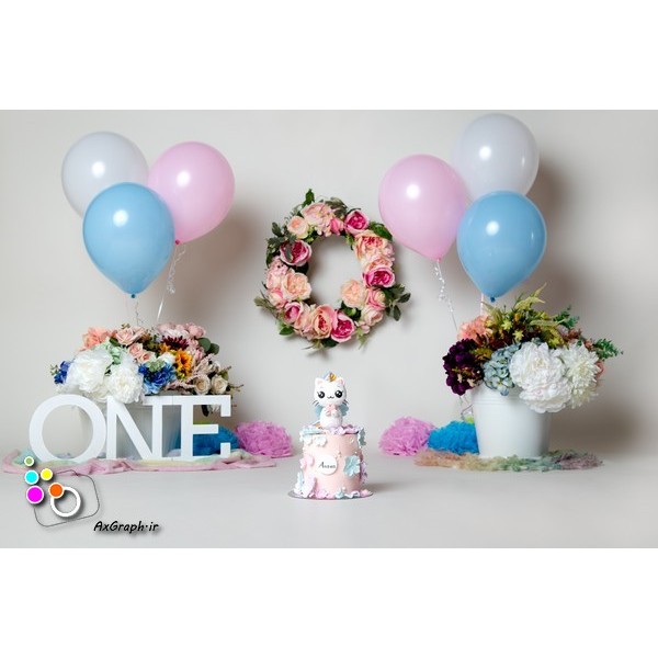 بک دراپ تولد تم گربه ملوس-کد 883