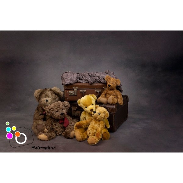 بک دراپ نوزاد چمدان و خرس های پولیشی-کد 2212