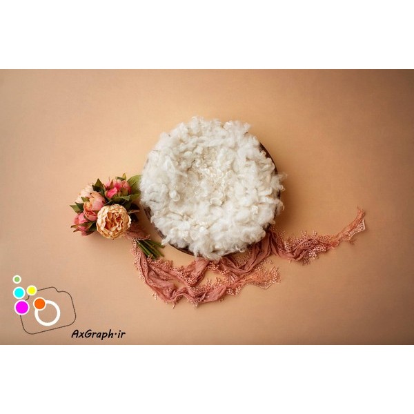 بک دراپ نوزاد دسته گل-کد 2512