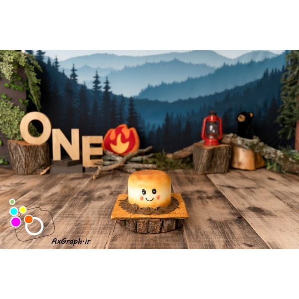 بک دراپ تولد تم جنگل-کد 2577