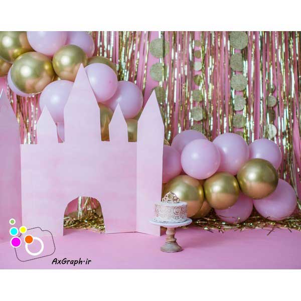 بک دراپ تولد تم پرنسس-کد 2622