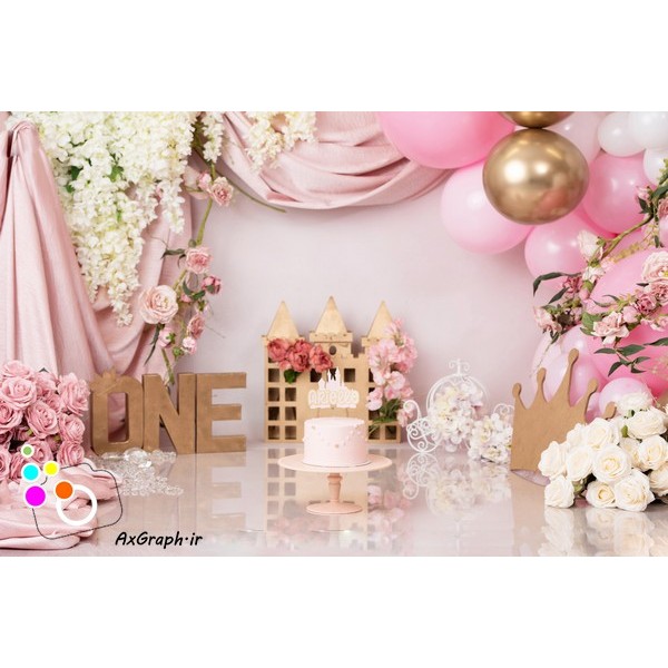 دانلود بک دراپ تولد تم پرنسس-کد 2650