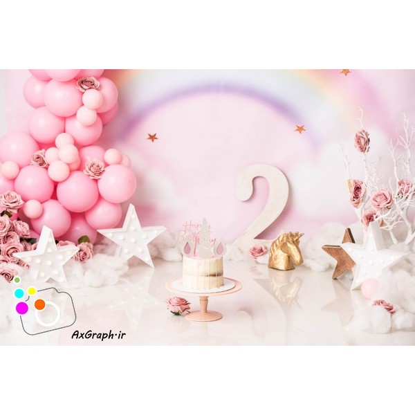 دانلود بک دراپ تولد تم پرنسس-کد 2659