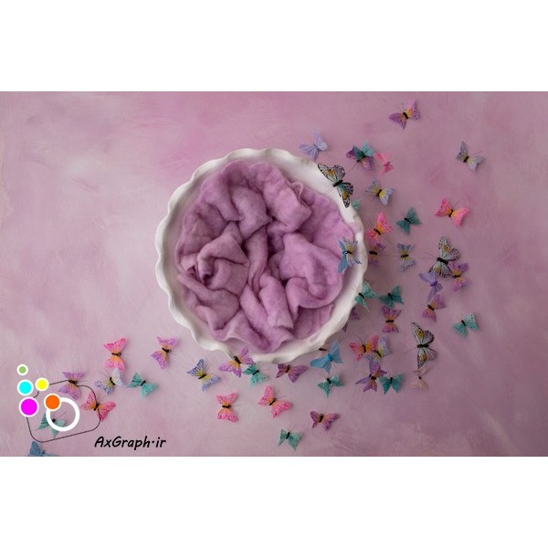 دانلود بک دراپ نوزاد پروانه های رنگارنگ-کد 2754