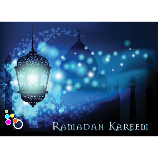 وکتور ماه رمضان طرح فانوس و مسجد-کد 3821