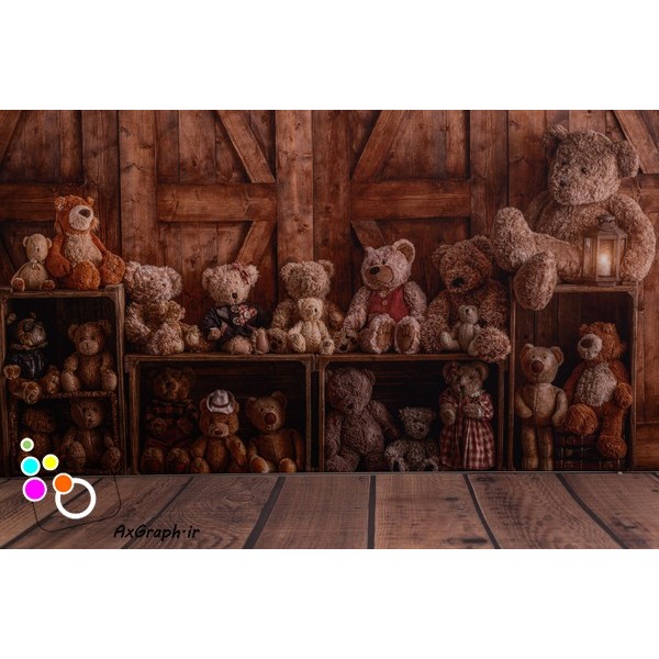 دانلود بک دراپ کودک تم خرس های عروسکی-کد 5723