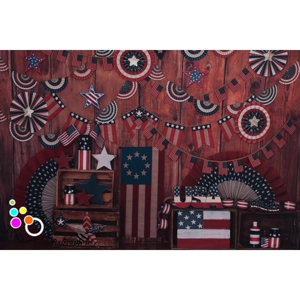 دانلود بک دراپ تولد تم پرچم امریکا-کد 5787