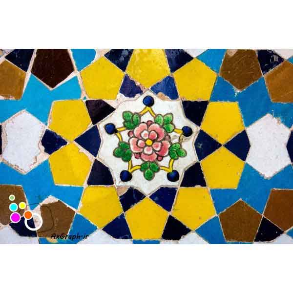 دانلود تصویر با کیفیت نمایی از کاشیکاری کاخ گلستان-کد 6010