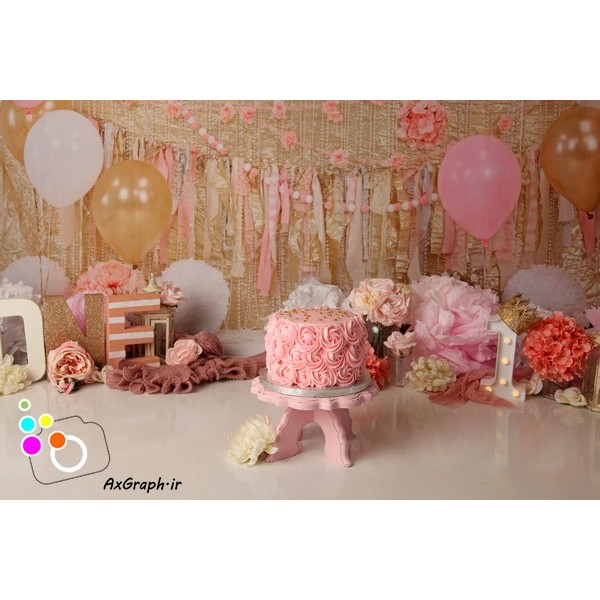 دانلود بک دراپ تولد تم رز صورتی-کد 5950