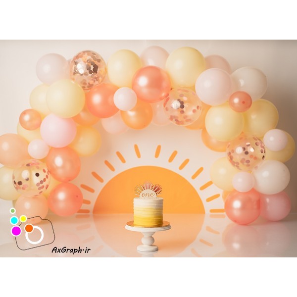 دانلود بک دراپ تولد تم خورشید-کد 6307