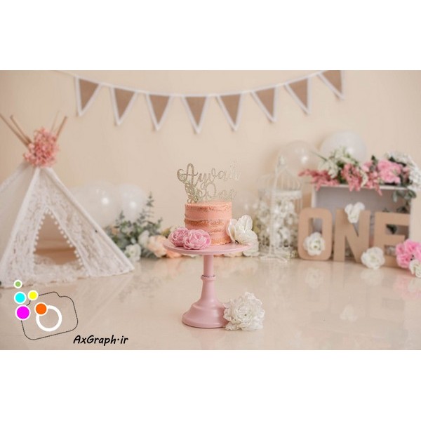 دانلود بک دراپ تولد تم گل رز-کد 6312