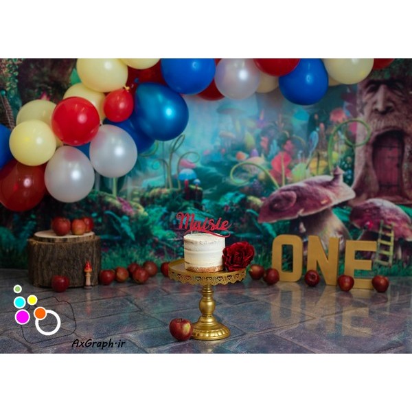 دانلود بک دراپ تولد تم سپید برفی-کد 6325