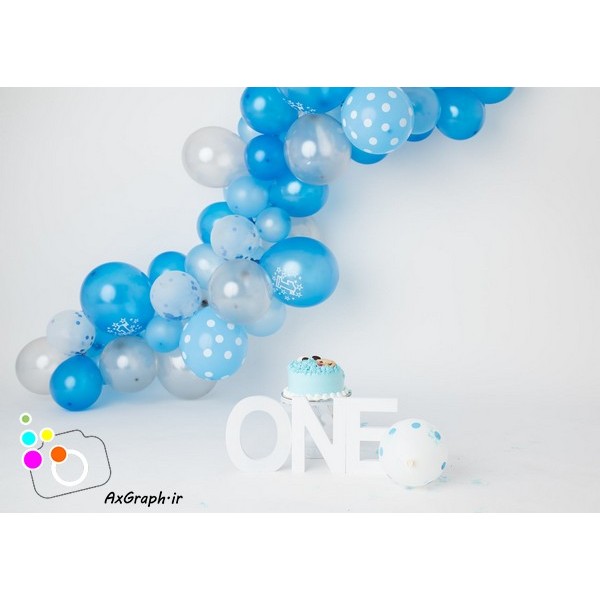 دانلود بک دراپ تولد تم آبی-کد 6357