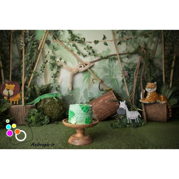 دانلود بک دراپ تولد تم جنگل-کد 6359