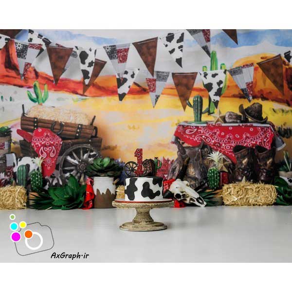 دانلود بک دراپ تولد تم کابوی-کد 6472