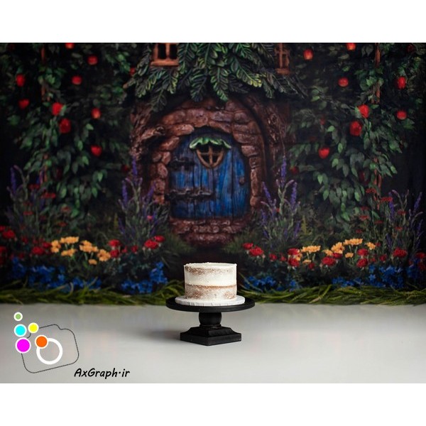 دانلود بک دراپ تولد تم باغ سیب-کد 6538