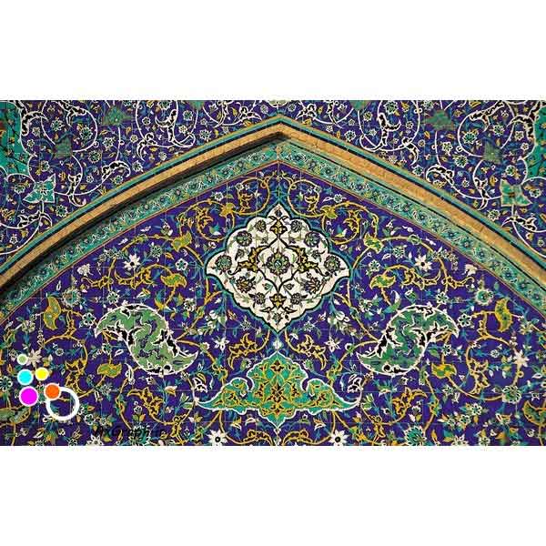دانلود تصویر با کیفیت کاشیکاری با نقوش اسلیمی -کد 6051