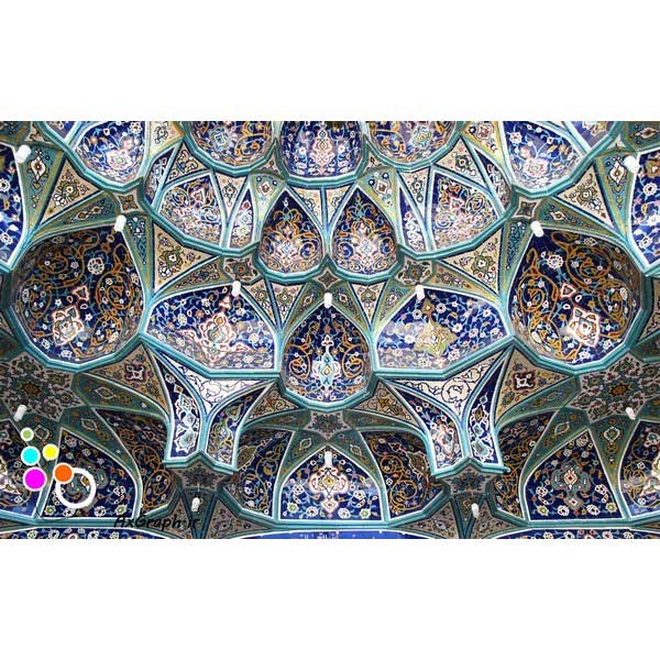 دانلود تصویر با کیفیت نمایی از کاشیکاری مقرنس مسجد -کد 6036