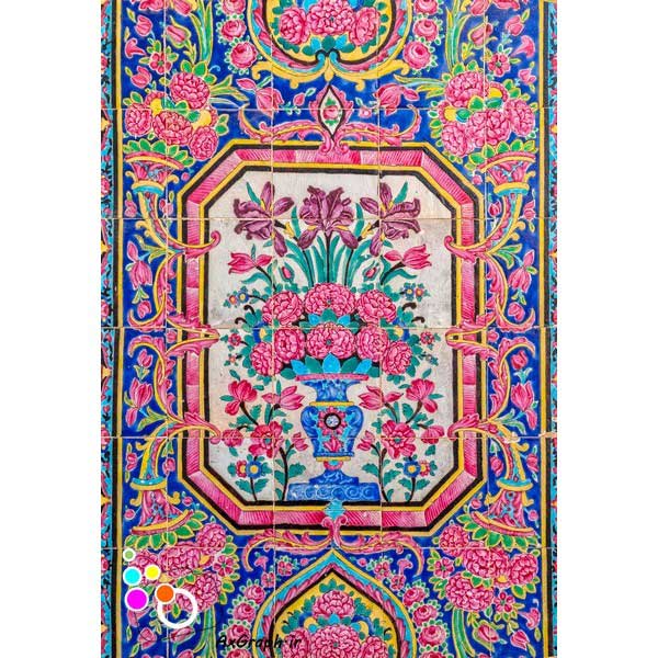 دانلود تصویر با کیفیت کاشیکاری مسجد نصیرالملک شیراز-کد 8108