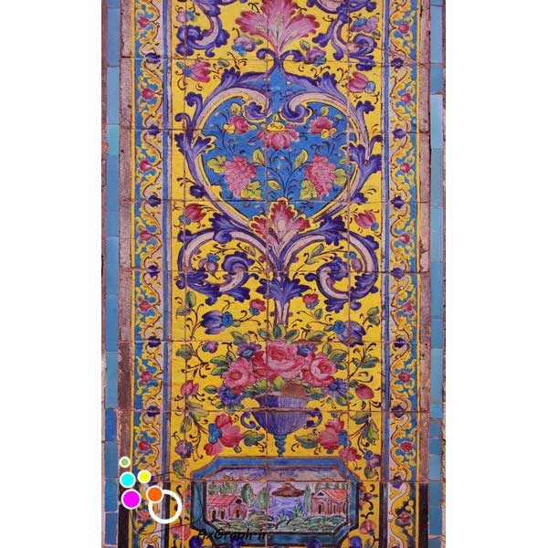 دانلود تصویر با کیفیت کاشیکاری زیبای کاخ گلستان -کد 8117
