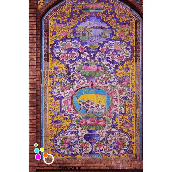 دانلود تصویر با کیفیت کاشیکاری زیبای کاخ گلستان -کد 8118
