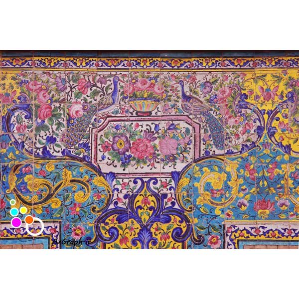 دانلود تصویر با کیفیت کاشیکاری زیبای کاخ گلستان -کد 8119