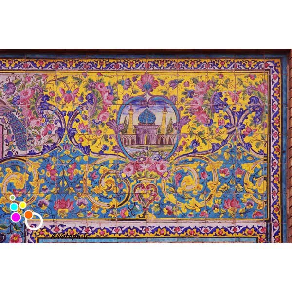 دانلود تصویر با کیفیت کاشیکاری زیبای کاخ گلستان -کد 8120