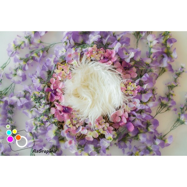 دانلود بک دراپ نوزاد لانه پرنده گل آرایی-کد 6714