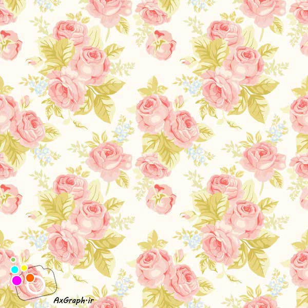 دانلود وکتور گل گلیِ رز صورتی -کد 4297