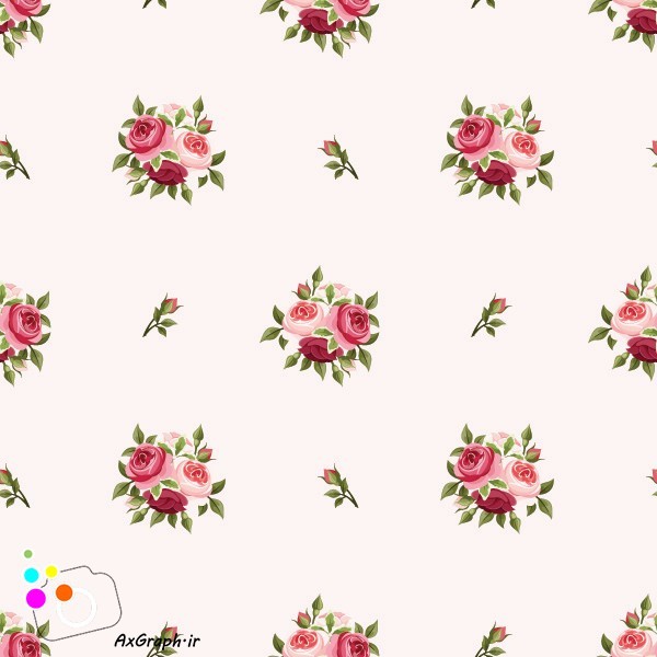دانلود وکتور گل گلی غنچه و رزصورتی-کد 4336