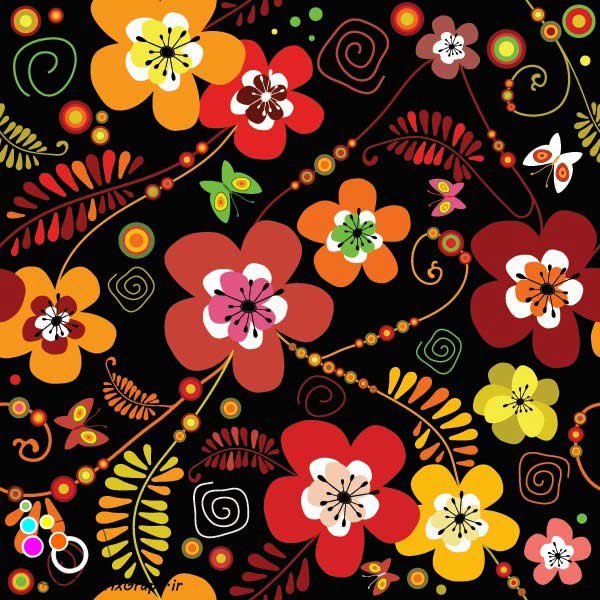 دانلود وکتور گل گلی کودکانه-کد 4349