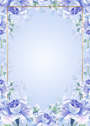 فایل لایه باز پس زمینه گل های آبی آبرنگ مخصوص استوری اینستاگرام