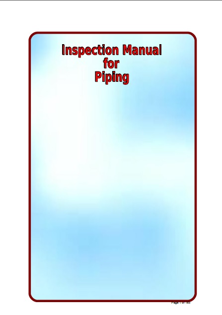 جزوه بازرسی پایپینگ  Inspection Manual for Piping