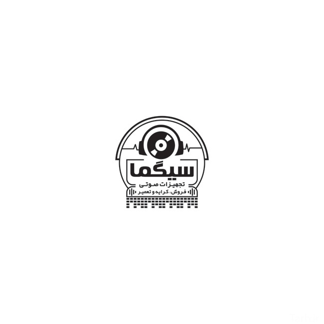 (1)طرح آماده مهر لیزری تجهیزات صوتی دارای وکتور هدفون