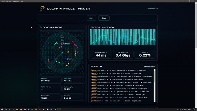 نسل جدید ابزار بازیابی ولت‌های رمزارزی گمشده-Dolphin Wallet Finder Pro 2025