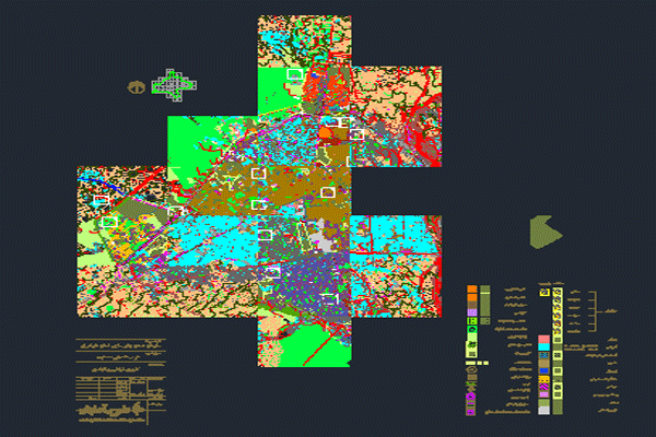 دانلود نقشه اتوکد شهر ساری با جزئیات کامل