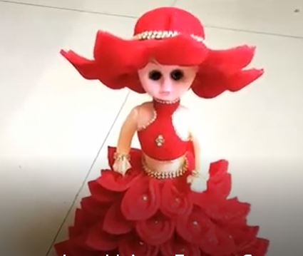 خرید فیلم آموزشی ساخت عروسک زیبا با دامن قرمز