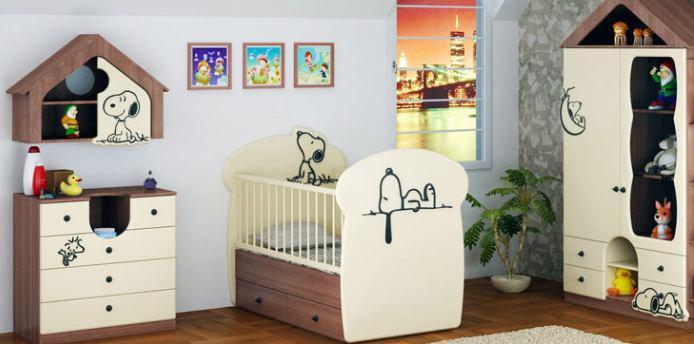 طرح برش کورل 12 snoopy جهت تزئین تخت کودک و سیسمونی